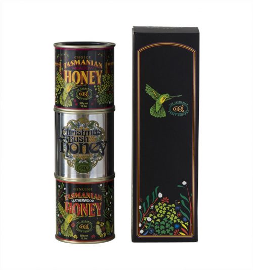 Tasmanian Honey Company Gift Box of 3 x 350g Metal Can Gift Set