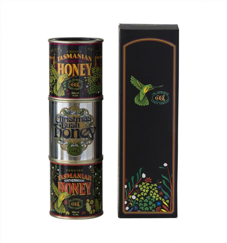 Tasmanian Honey Company Gift Box of 3 x 350g Metal Can